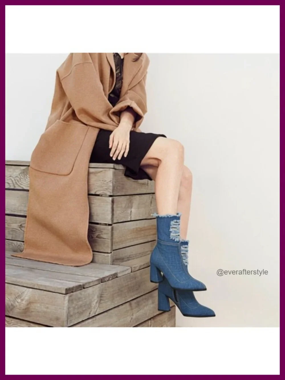 Women's Denim Thigh High Over the Knee Cutout Boots